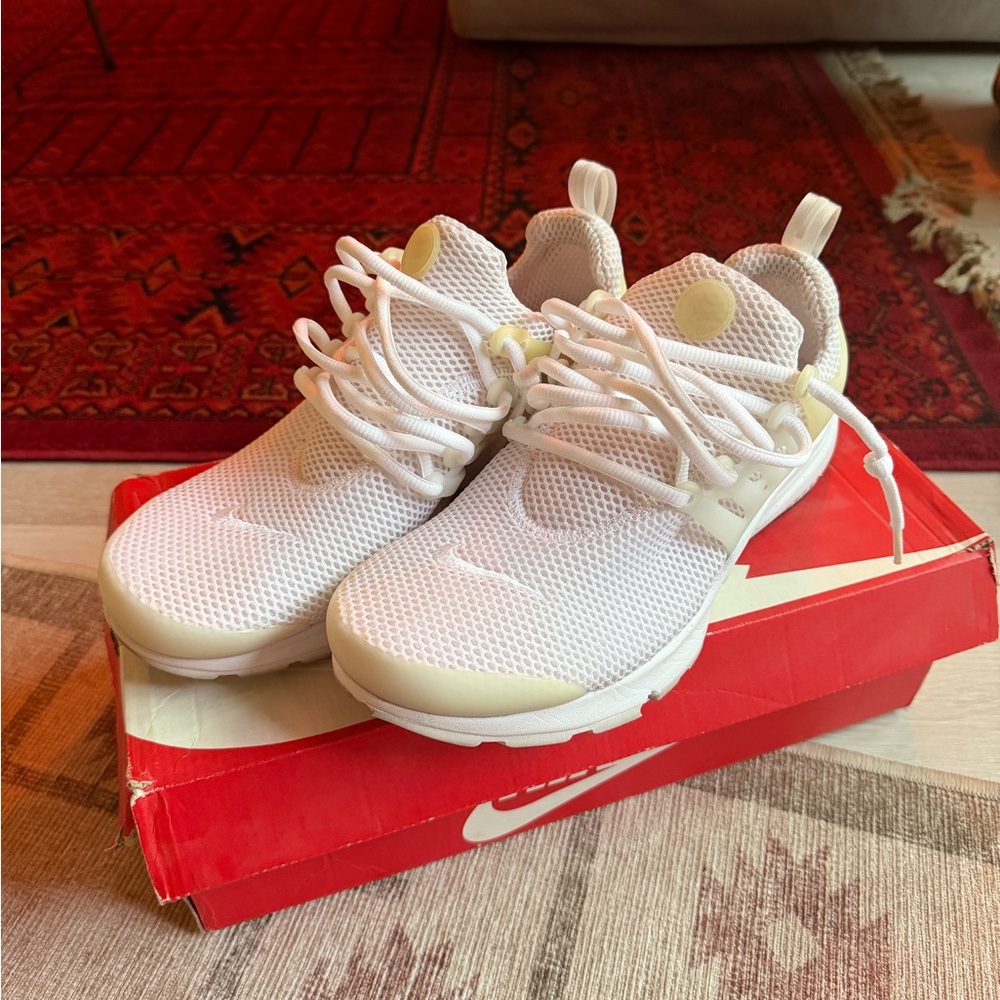 Nike Mesh Sneakers in White and Cream